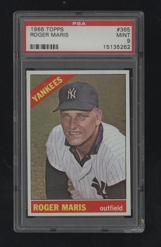 1966 TOPPS # 365 ROGER MARIS PSA 9  