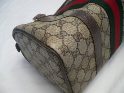 VTG AUTHENTIC GUCCI MONO BOSTON DR SPEEDY BAG HANDBAG TAN RED #1 