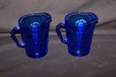 Vintage Lot Of 2 Shirley Temple Blue Pitchers  