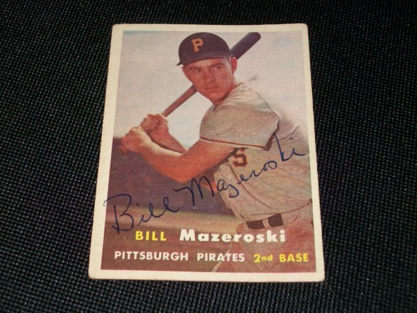 Pirates HOF Bill Mazeroski Auto Signed 1957 Topps RC Card #24 JSA 