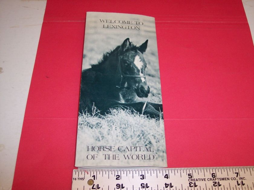 KK643 Vintage Lexington Kentucky Map Horse Racing  