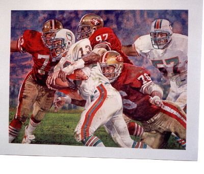 MERV CORNING COCA COLA 49ERS SUPERBOWL PRINT 1984  