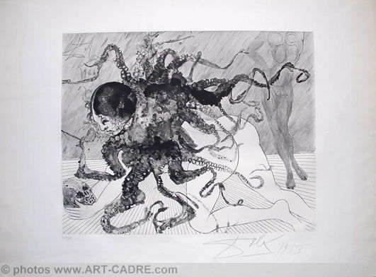 Salvador DALI s/n Etching MEDUSA   LA MEDUSE 1963  