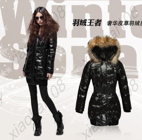 NEW WOMENS /LADYS WINTER LONG DOWN JACKET COAT PARKA  