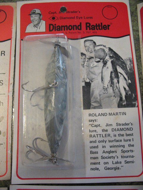   Vintage Fishing Lures Capt. Jim Straders Diamond Eye Lures NOS  