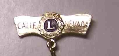 LIONS CLUB PIN Dandy w Cane CALIF NEVADA  