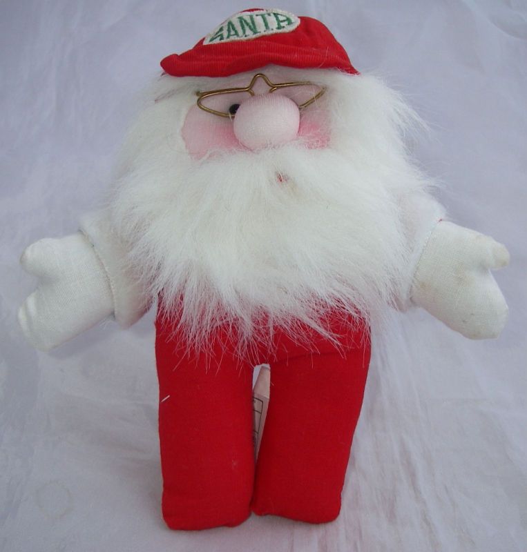 Joelson Industries Plush SANTA Claus Doll Glasses Hat 7  