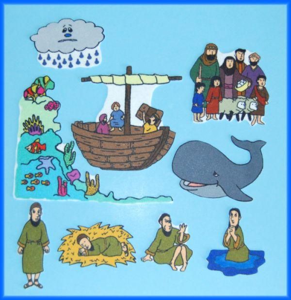 Jonah and the Whale   Bible Story  Felt Board Set  