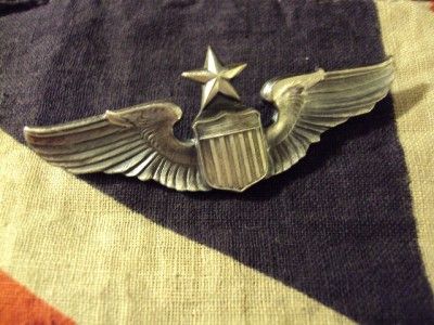 RARE WWII Josten sterling Senior Pilot wings  