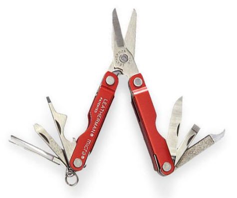 RED MICRA AL HANDLE_LEATHERMAN MINI TOOL #64330101K 037447107917 