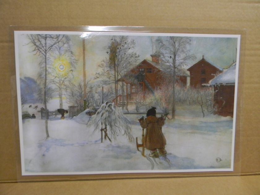 Swedish Carl Larsson Laminated Placemat Yard Wash house  