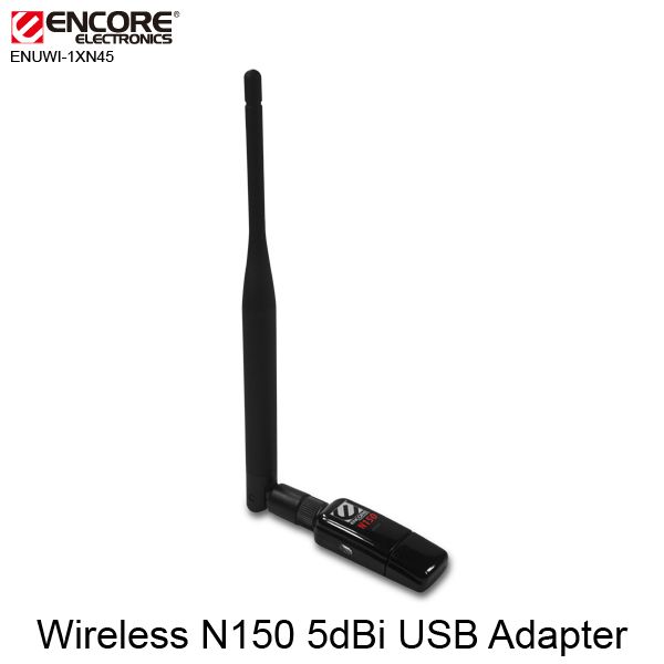 150Mbps Wireless Network 802.11N USB 2.0 WiFi Adapter w/5dBi Antenna 