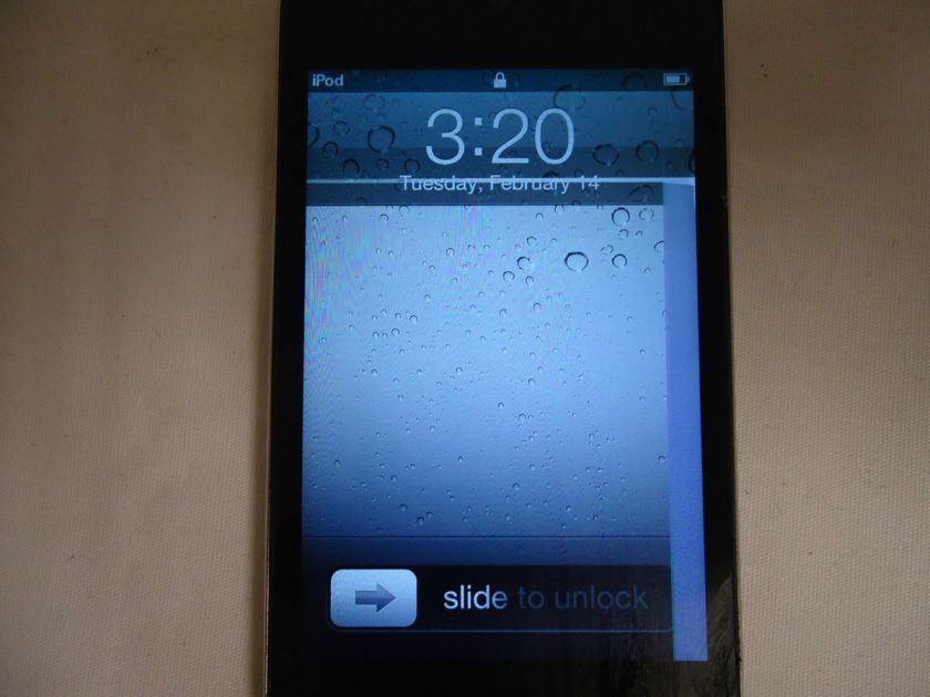 Apple iPod touch 4th Generation Black (8 GB) WHITE AREA ON LCD AS IS 