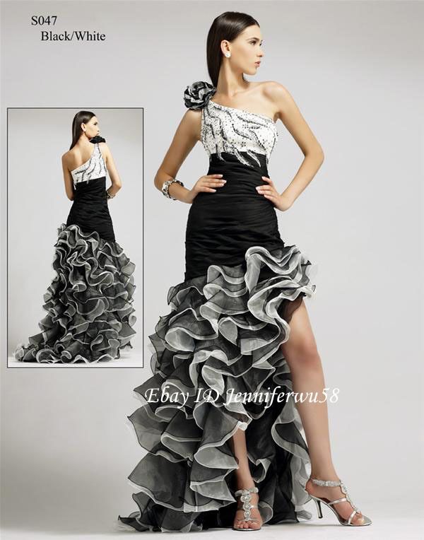 Custom Fashion Forward Beaded Pageant Evening Gown E054  