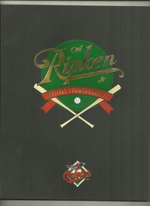 CAL RIPKEN JR Official Commemorative Book 1995 Nrmt  