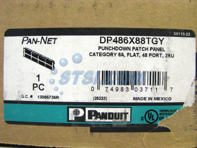 Panduit DP486X88TGY 48 Pt 10Gig Cat6a Patch Panel ~STSI 074983037117 