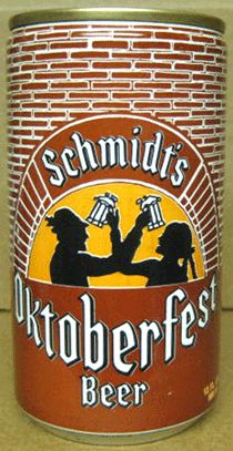 SCHMIDTS OKTOBERFEST BEER Can w/ People, PENNSYLVANIA  