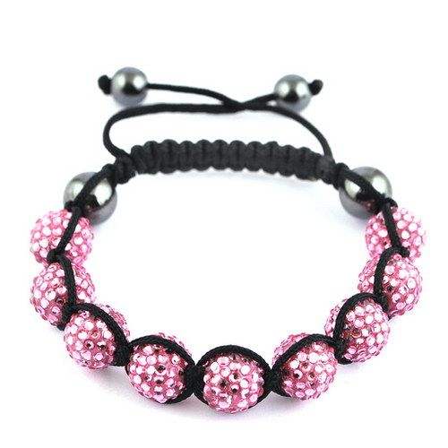 12Color Braid Chain Bracelet 10mm(9p) Disco Crystal Ball 10MM(2p 