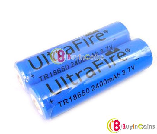 RECHARGEABLE 3.7 V 18650 2400mAh UltraFire Battery  