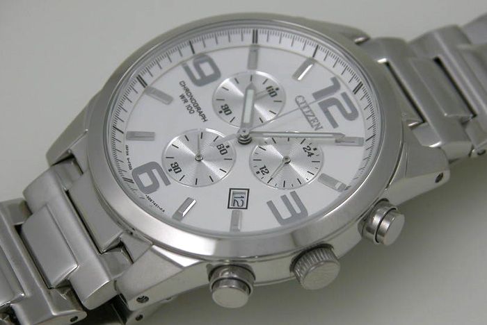 NEW CITIZEN CHRONOGRAPH SS 100M MENS WATCH AN7050 57AT  