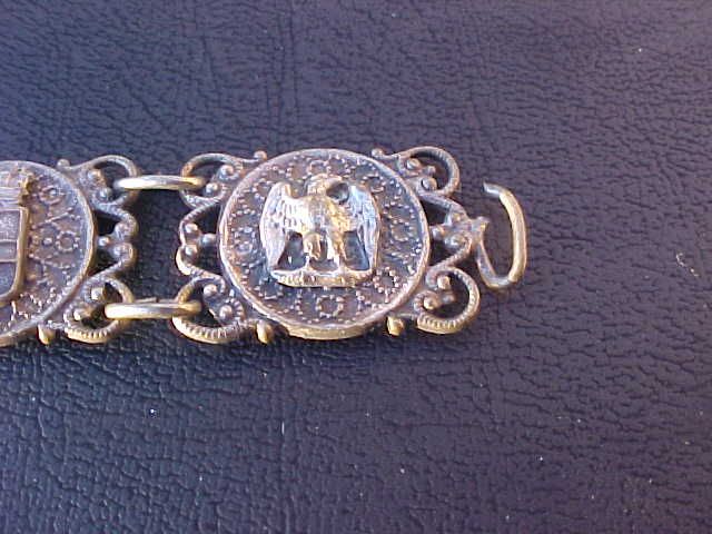 Old NAPOLEON Landmarks Souvenir Bracelet Paris France  