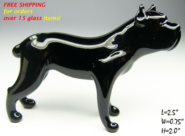 CANE CORSO Sicilian Branchiero Blown Glass Figurine 025  