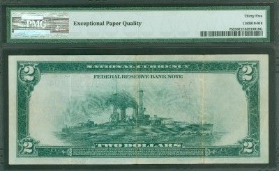 1918 $2 New York Battleship Note Under Graded PMG VF 35 EPQ ** NO 