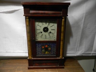   NEW HAVEN CLOCK CO. WEIGHT OPERATED 8 DAY 30 HOUR MANTLE CLOCK  