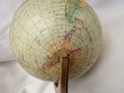 Vintage Litho Tin World Globe, Chad Valley 1930s  