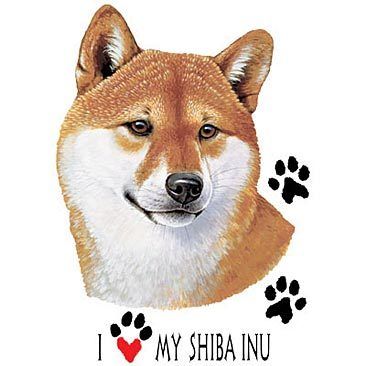 Set Of 2 I Love My Shiba Inu Window Clings  