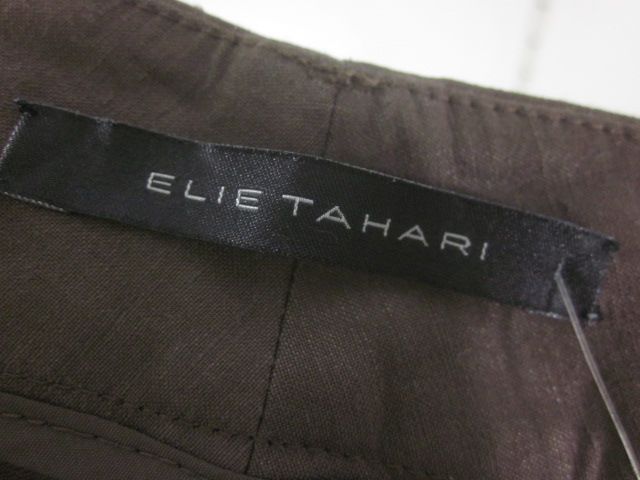 ELIE TAHARI Brown Linen Pants Slacks Sz 8  