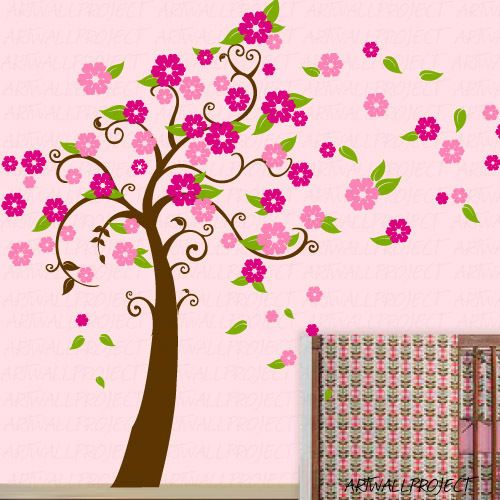 Nursery Wall Decal   New Flower Tree  