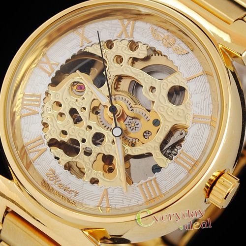   Steel Transparent Dial Automatic Mechanical Man Watch Light NEW  