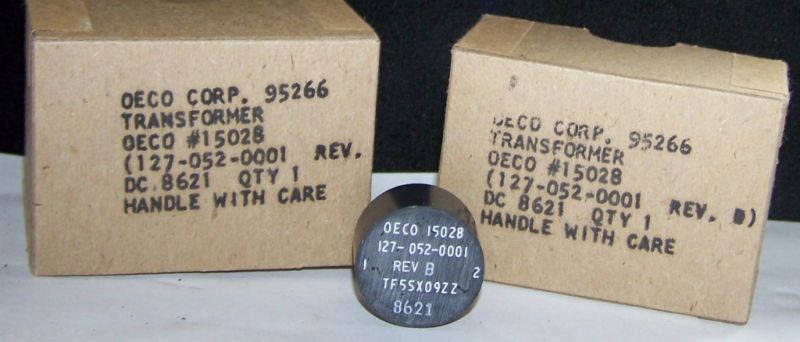 OECO AIRCRAFT TRANSFORMER #15028 NEW OLD STOCK  