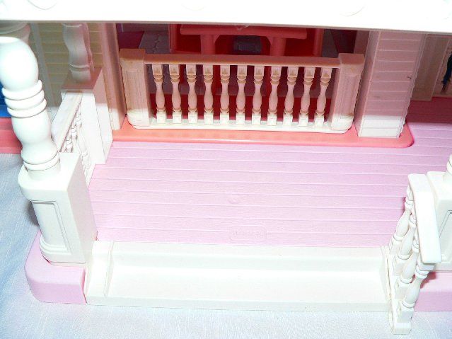 Playskool Huge VICTORIAN Doll House Front Porch Sun Deck Figures 1994 