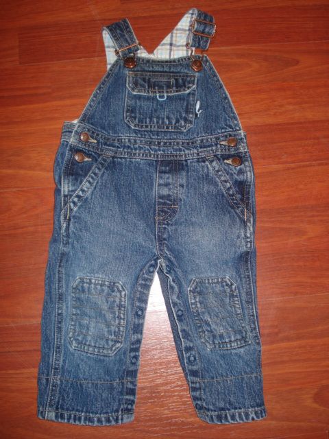 BOYS GYMBOREE DENIM OVERALLS SIZE 6 12 MONTHS  