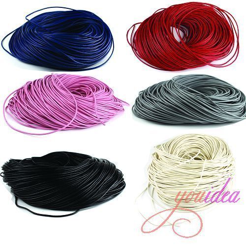 Various Bulk Real Leather Without Clasps Necklace Cords 2mm  