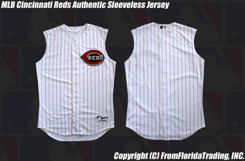 MLB Cincinnati Reds Authentic Sleeveless Home Jersey(44)  