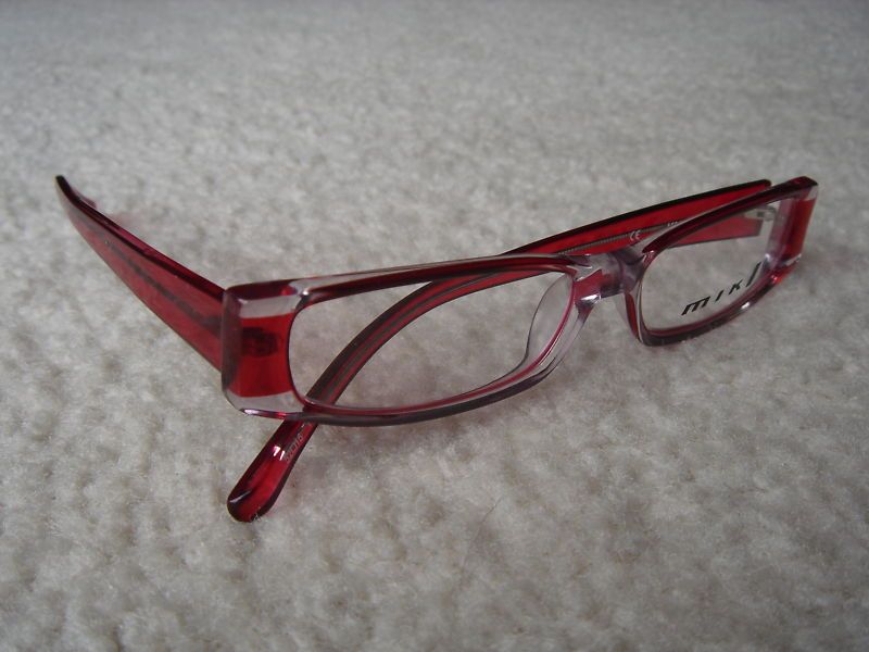 AUTHENTIC MIKLI EYEGLASSES . M0415 COL. 03 RED/CRYSTAL  