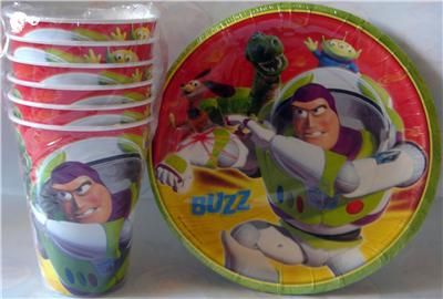 NEW* BUZZ TOY STORY 6 cups cake dessert plates PARTY  