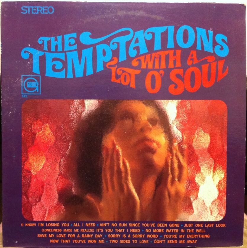 THE TEMPTATIONS with a lot o soul LP GLPS 922 VG+ 1967  