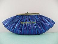 ALUMINUM SHEET SHELL PATTERN EVENING PURSE CLUTCH  