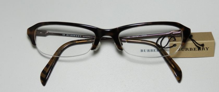 NEW BURBERRY 8457 53 18 140 TORTOISE/BROWN NOVA CHECK RX EYEGLASS 