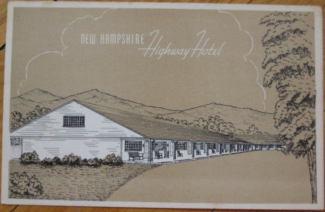 1930 AD Postcard New Hampshire Highway Hotel Concord NH  