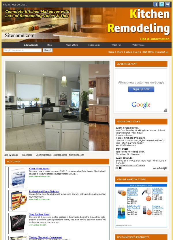 Money Making Kitchen Remodeling Advice Website Business  