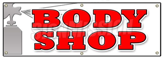 72 BODY SHOP BANNER SIGN car auto body shop signs repair work dents 