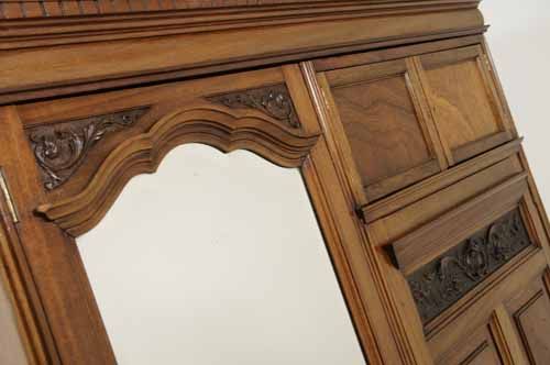   Scottish Victorian Walnut Armoire, Wardrobe, Hall Closet  