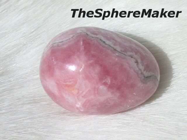 Siaz RHODOCHROSITE EGG MINI PINK GEMSTONE CRYSTAL ball sphere 