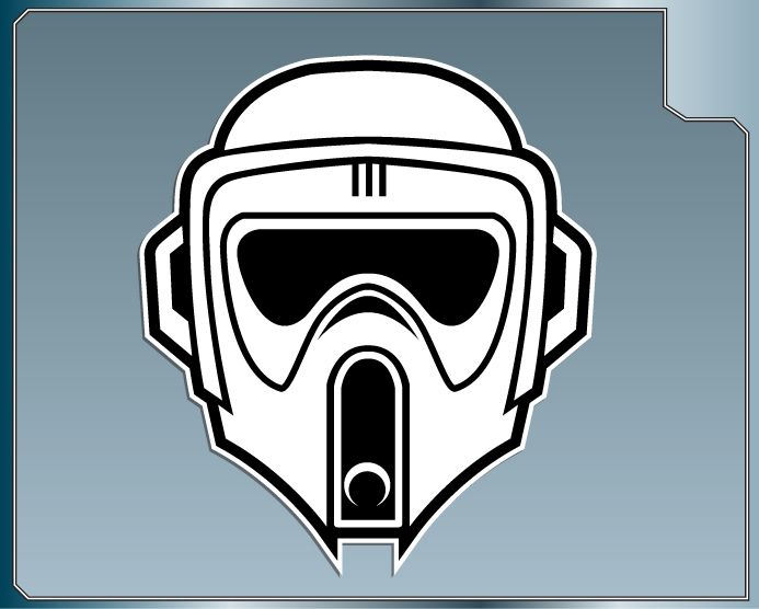 Star Wars BIKER SCOUT HELMET vinyl decal ROTJ Endor  