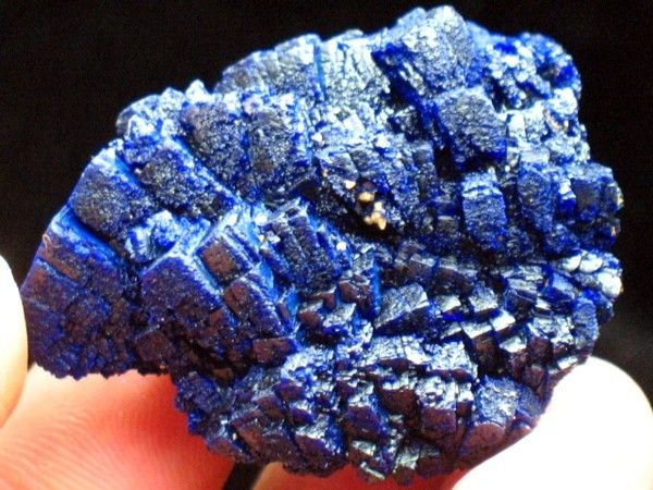 GEMS MIN AZURITE rosette nodule shiny luster  